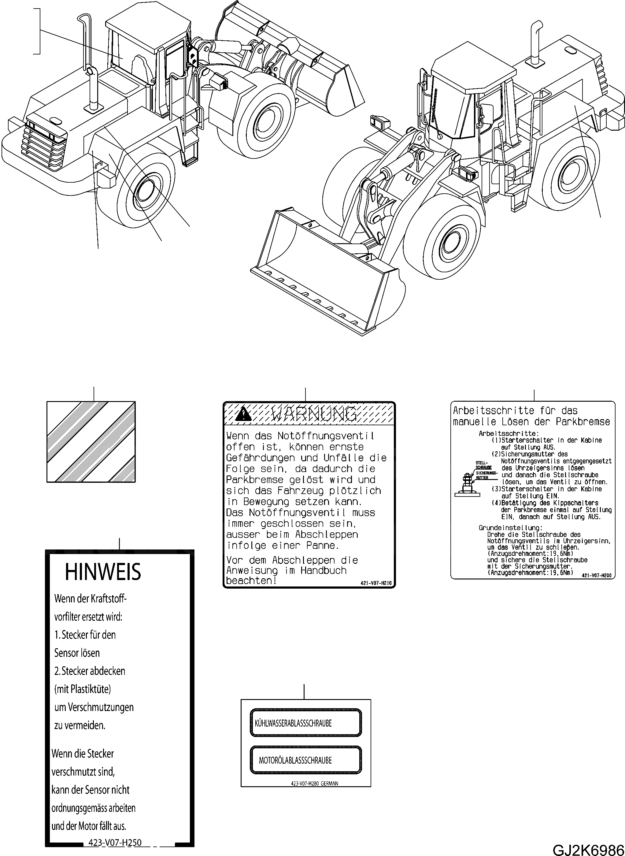 Схема запчастей Komatsu WA470-6 LC - ТАБЛИЧКИ (ПОРТУГАЛ.) U МАРКИРОВКА