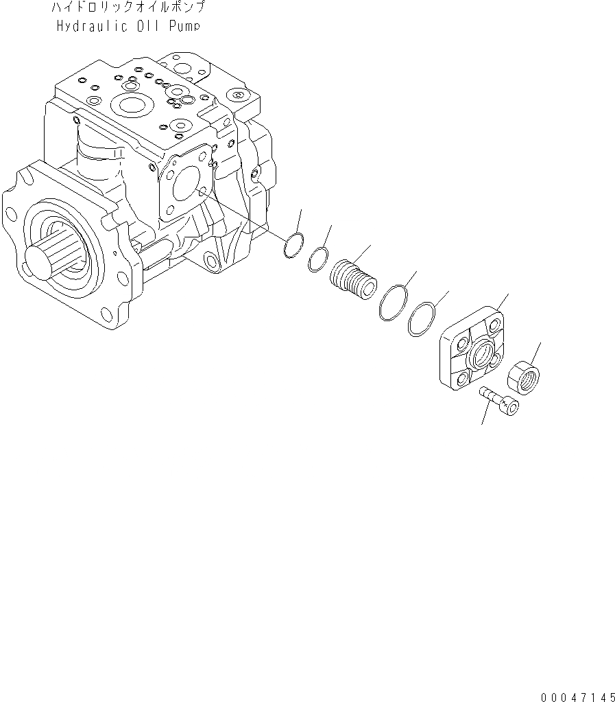 Схема запчастей Komatsu WA470-6 LC - ГИДР. НАСОС. (ПОГРУЗ.) (/) Y ОСНОВН. КОМПОНЕНТЫ И РЕМКОМПЛЕКТЫ