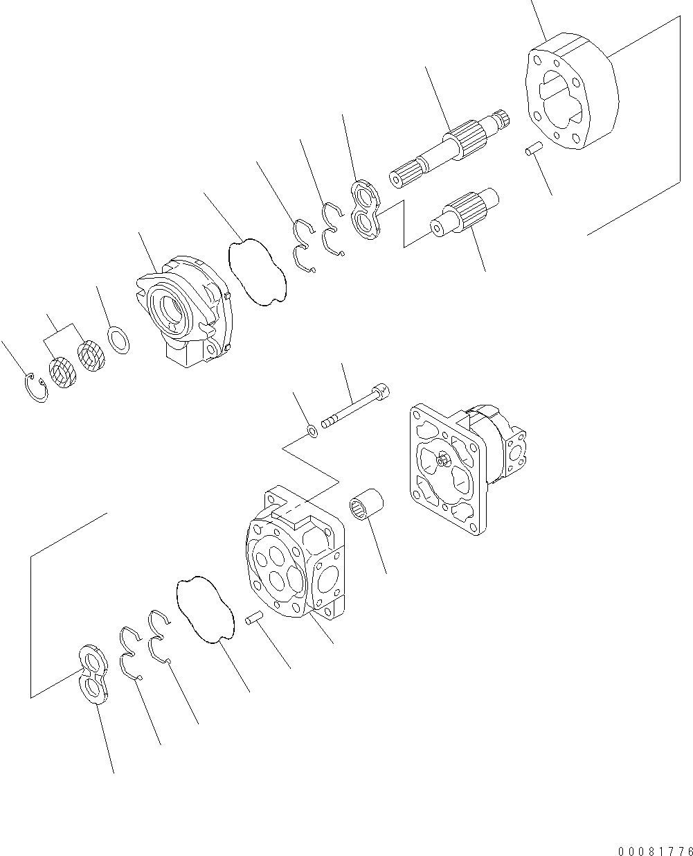 Схема запчастей Komatsu WA470-6 LC - ГИДР. НАСОС. (ВНУТР. ЧАСТИ) (/) (ДЛЯ ГИДРОТРАНСФОРМАТОР) Y ОСНОВН. КОМПОНЕНТЫ И РЕМКОМПЛЕКТЫ