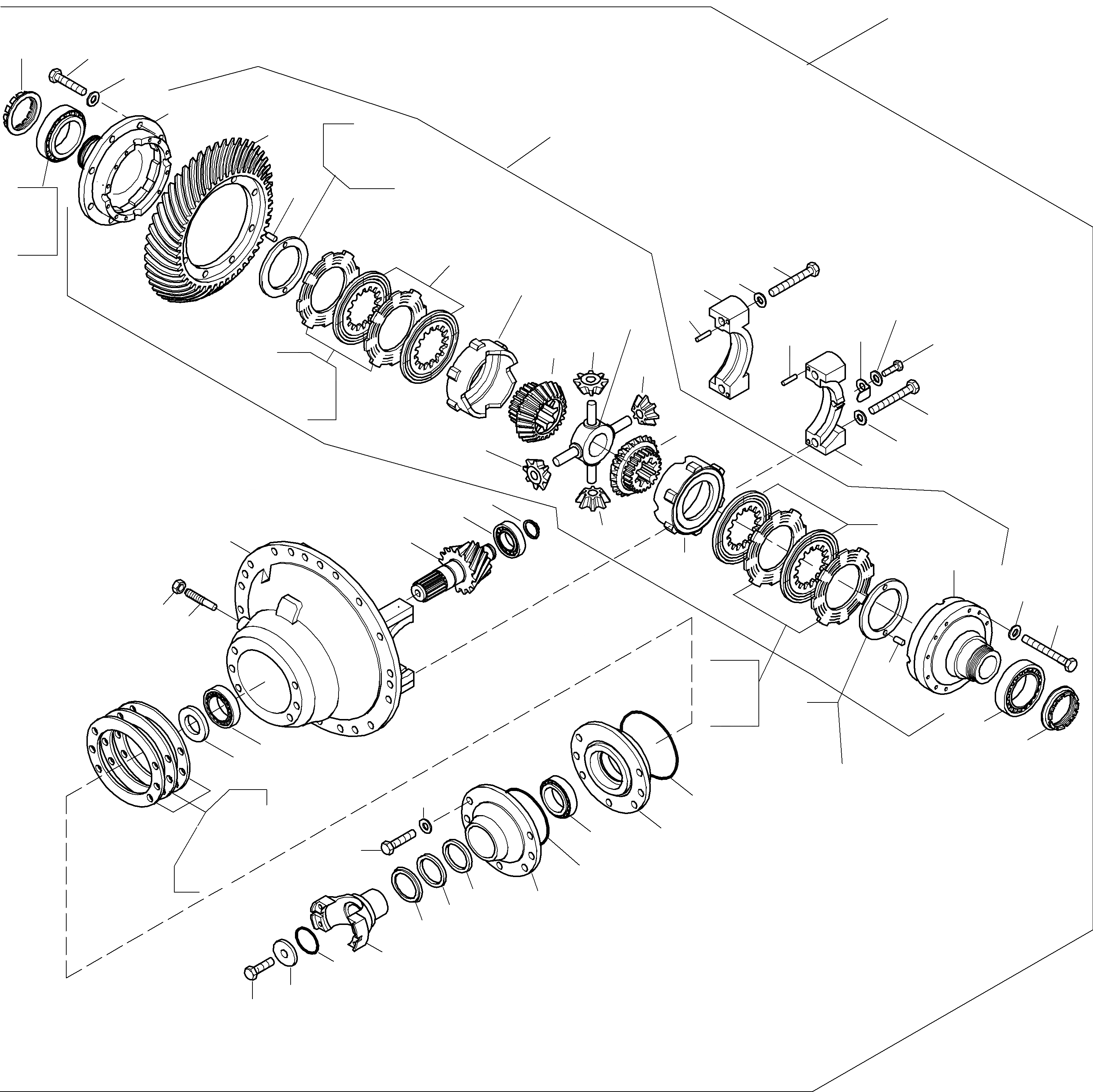 Схема запчастей Komatsu WA470-3 - ДИФФЕРЕНЦ. 8 ПЕРЕДНИЙ МОСТ