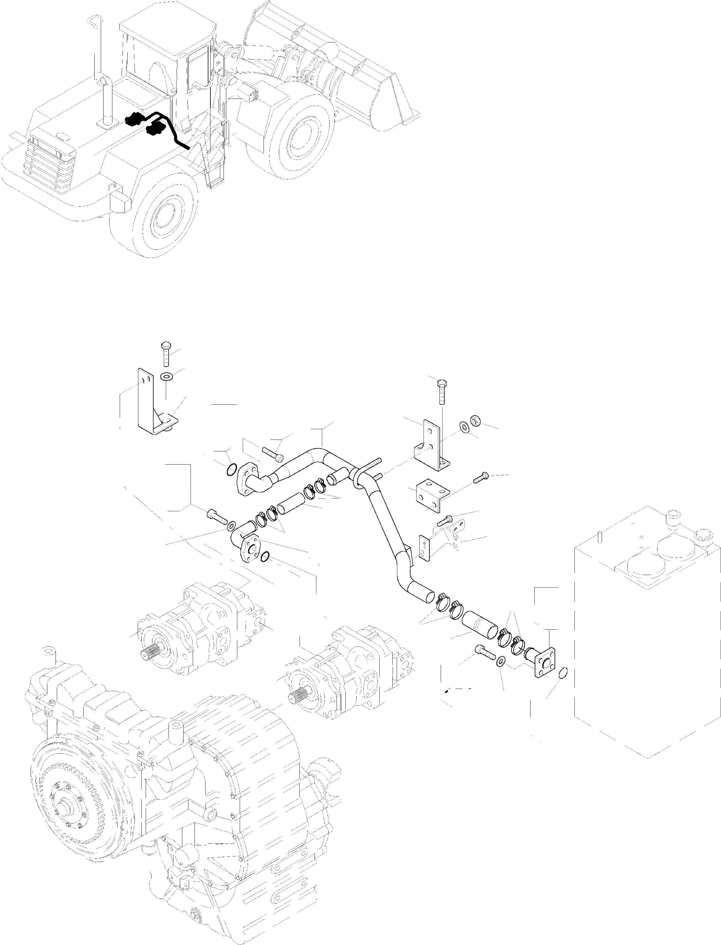 Схема запчастей Komatsu WA470-3 - ГИДРАВЛИКА, ТРУБЫS ГИДРАВЛИКА