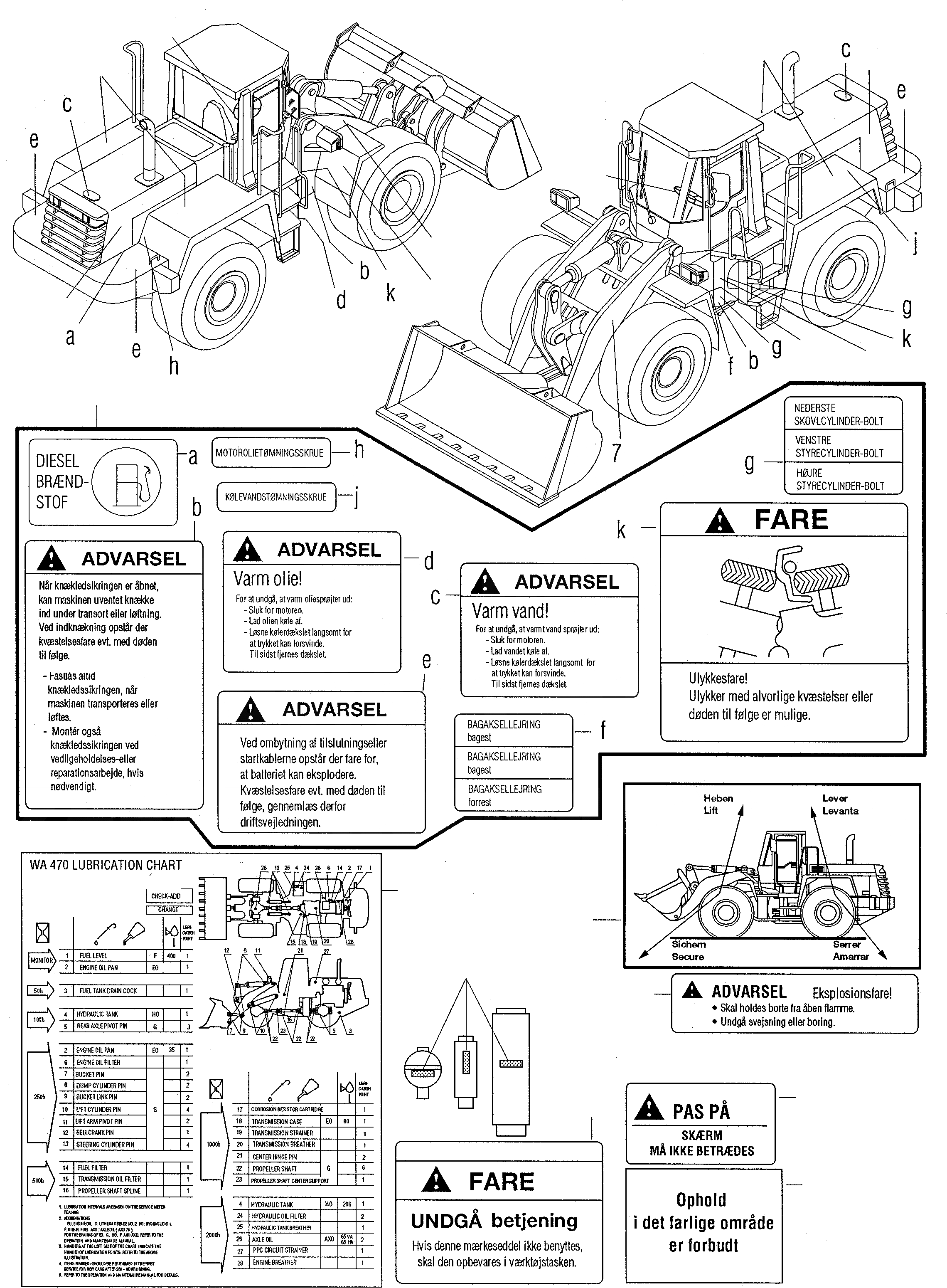 Схема запчастей Komatsu WA470-3 active - ТАБЛИЧКИS, DANISH ИНСТРУМЕНТ, АКСЕССУАРЫ, БУКВЕНН.