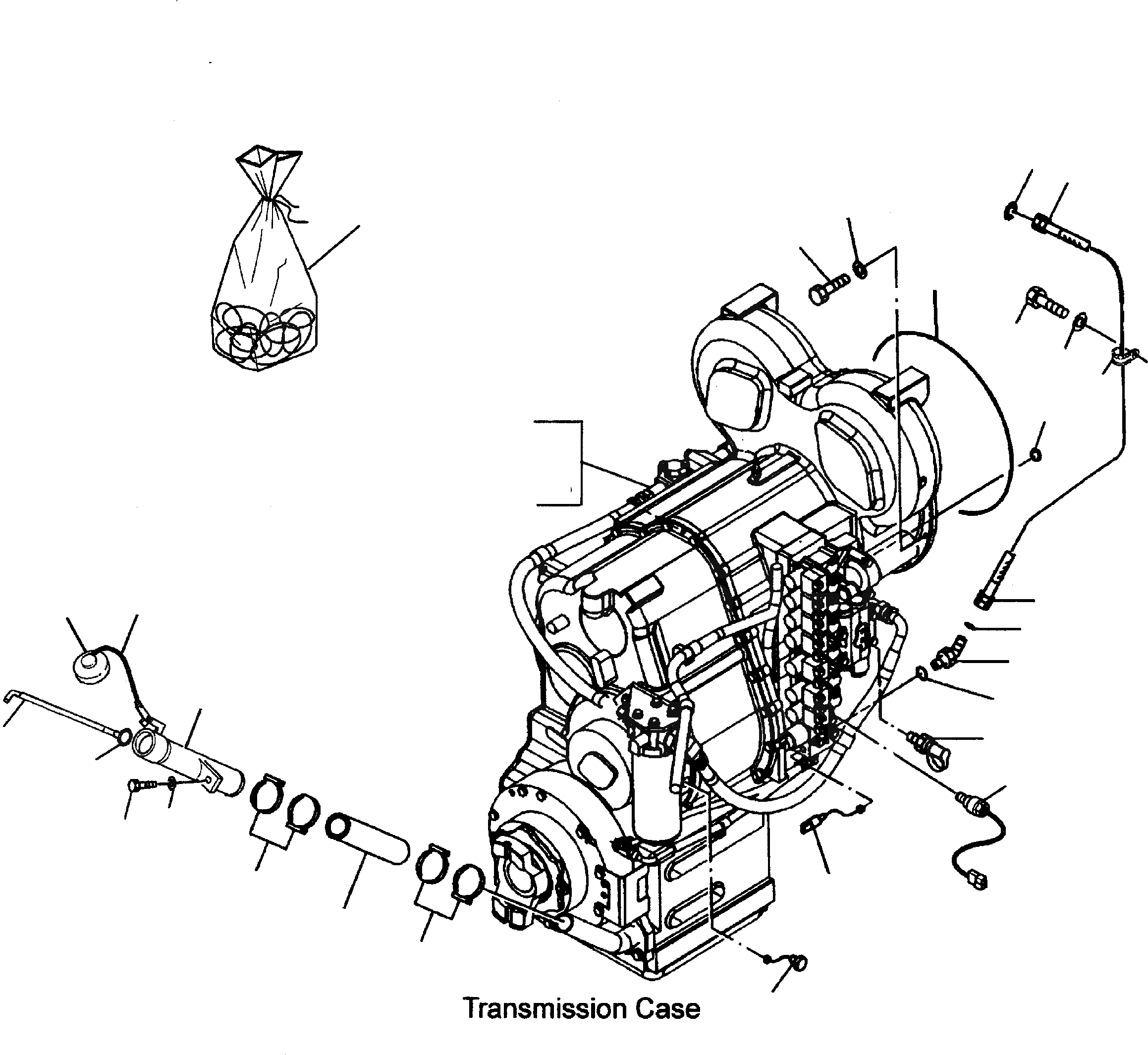 Схема запчастей Komatsu WA470-5 - POWERSHIFT ТРАНСМИССИЯ, ТРУБЫS ТРАНСМИССИЯ, КРЕСТОВИНА