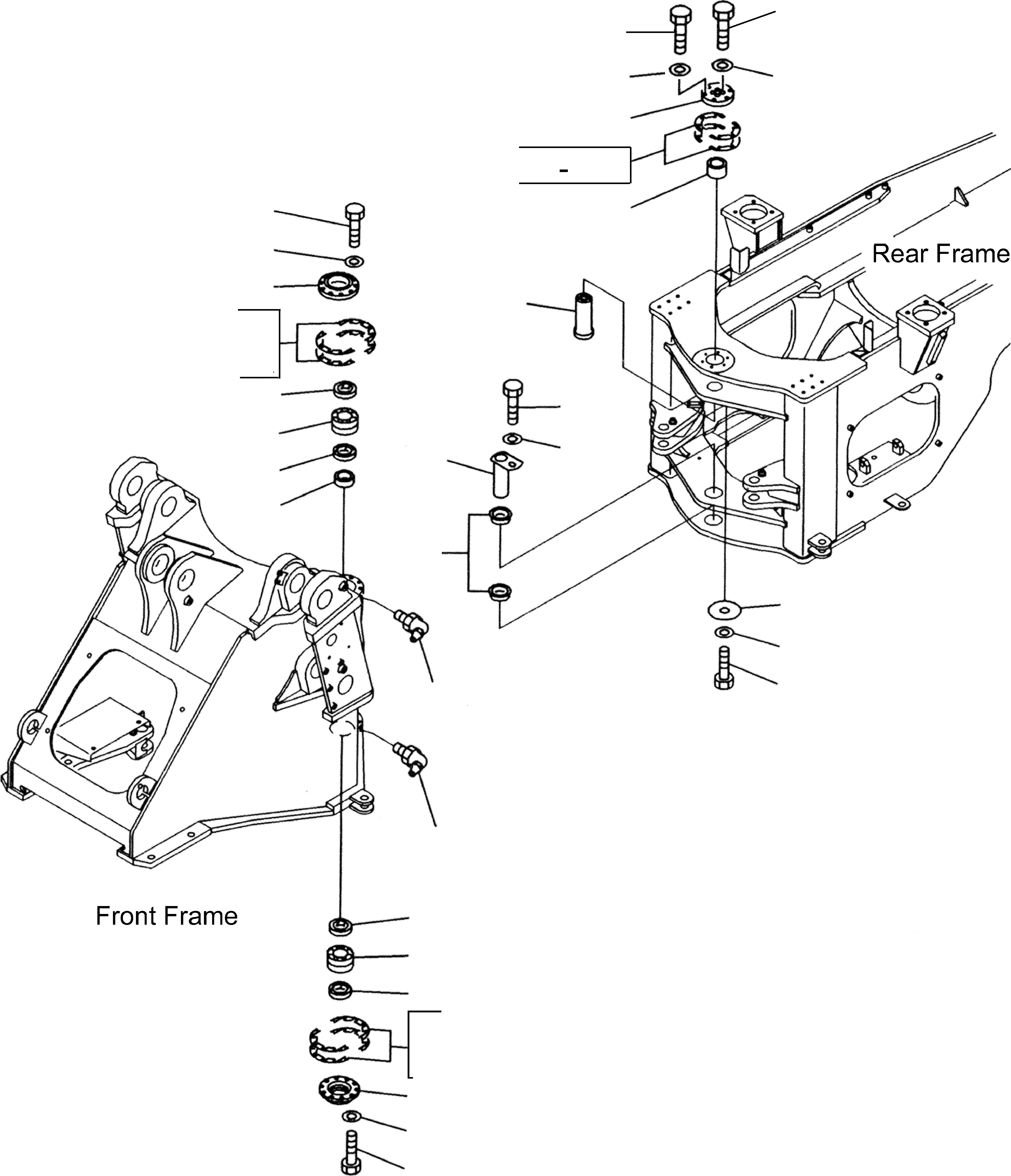 Схема запчастей Komatsu WA470-5 - HINGE РАМА