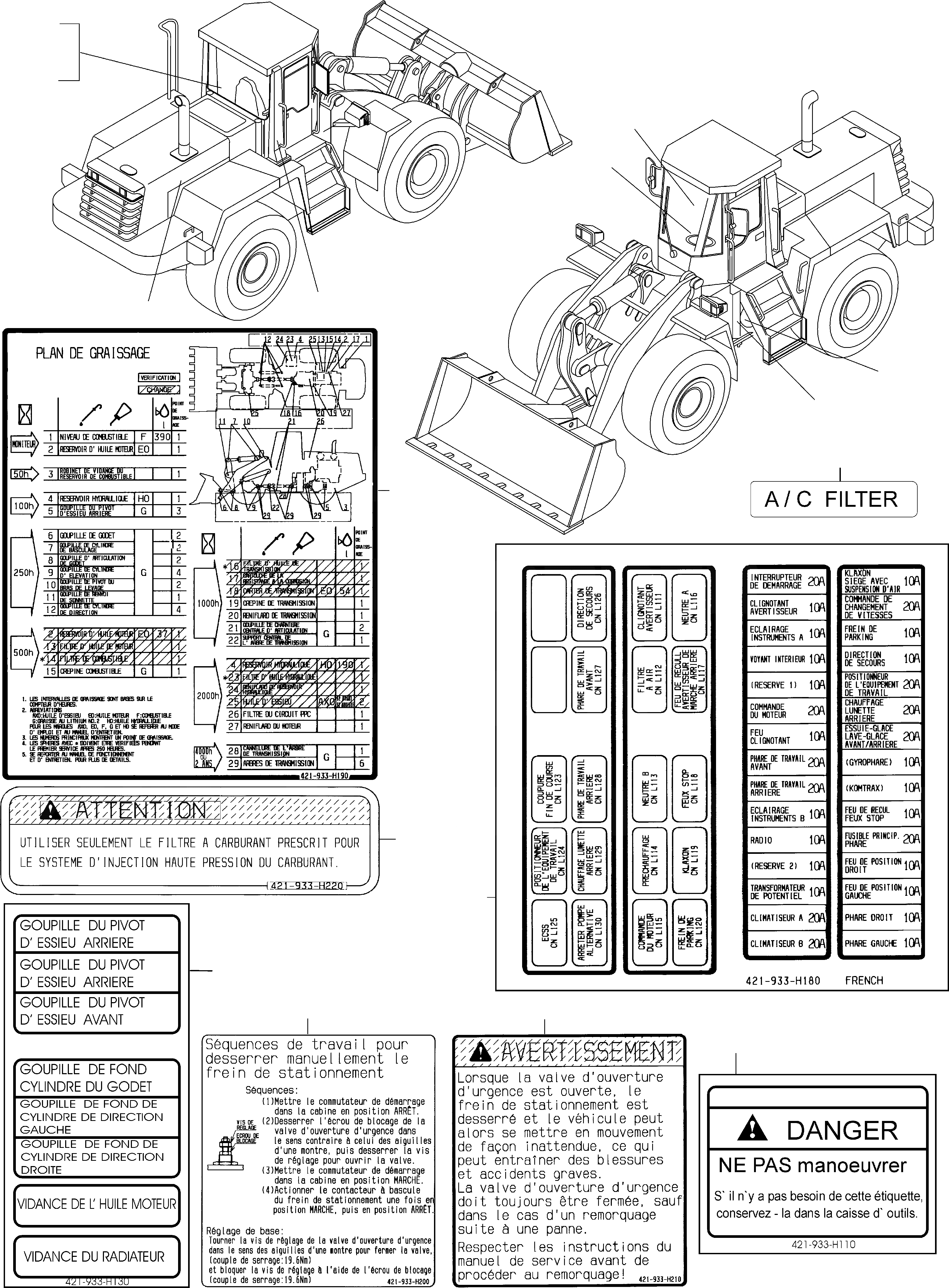 Схема запчастей Komatsu WA470-5 - ТАБЛИЧКИS, ФРАНЦИЯ ИНСТРУМЕНТ, АКСЕССУАРЫ, БУКВЕНН.