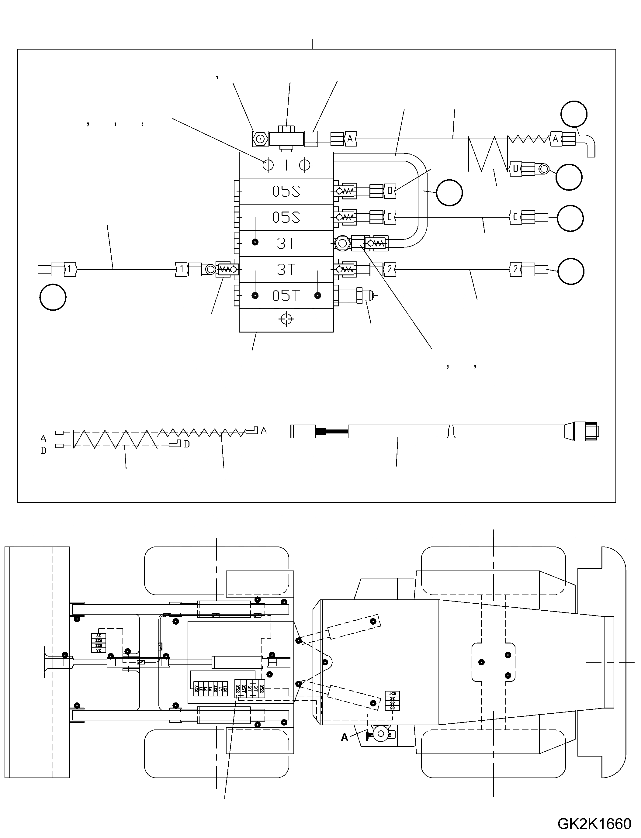 Схема запчастей Komatsu WA470-6 - CENTRAL СМАЗКА (PROGRESSIVE ФИДЕР) (ПЕРЕДН. РАМА) (/) J ОСНОВНАЯ РАМА И ЕЕ ЧАСТИ