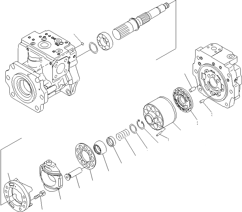 Схема запчастей Komatsu WA480-6 - ГИДР. НАСОС. (ПОГРУЗ.) (/)(№9-) ОСНОВН. КОМПОНЕНТЫ И РЕМКОМПЛЕКТЫ