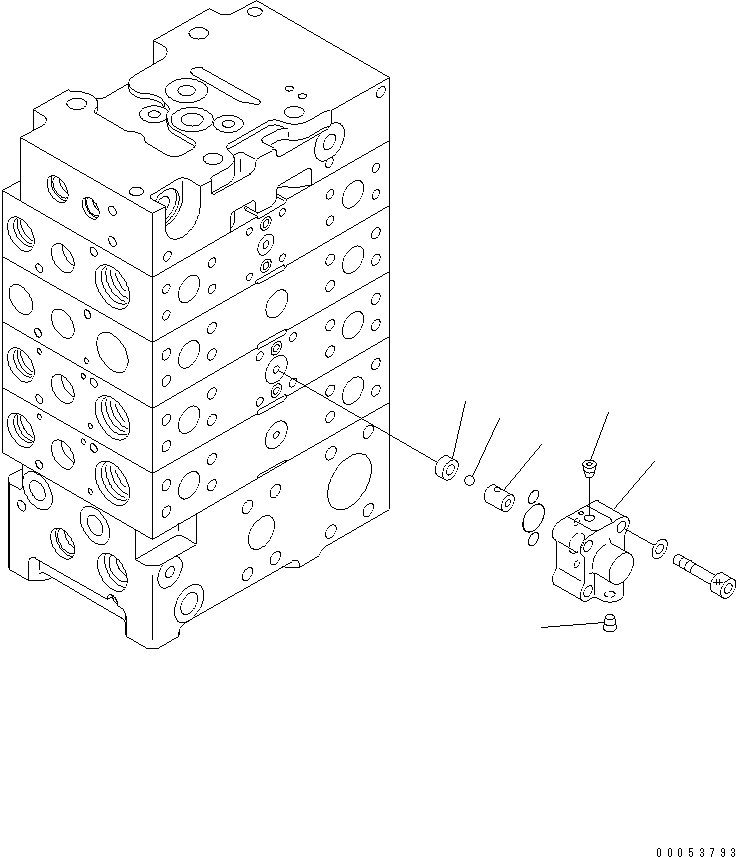 Схема запчастей Komatsu WA480-6 - ОСНОВН. КЛАПАН (3-Х СЕКЦИОНН.) (ECSS LESS) (8/)(№8-) ОСНОВН. КОМПОНЕНТЫ И РЕМКОМПЛЕКТЫ