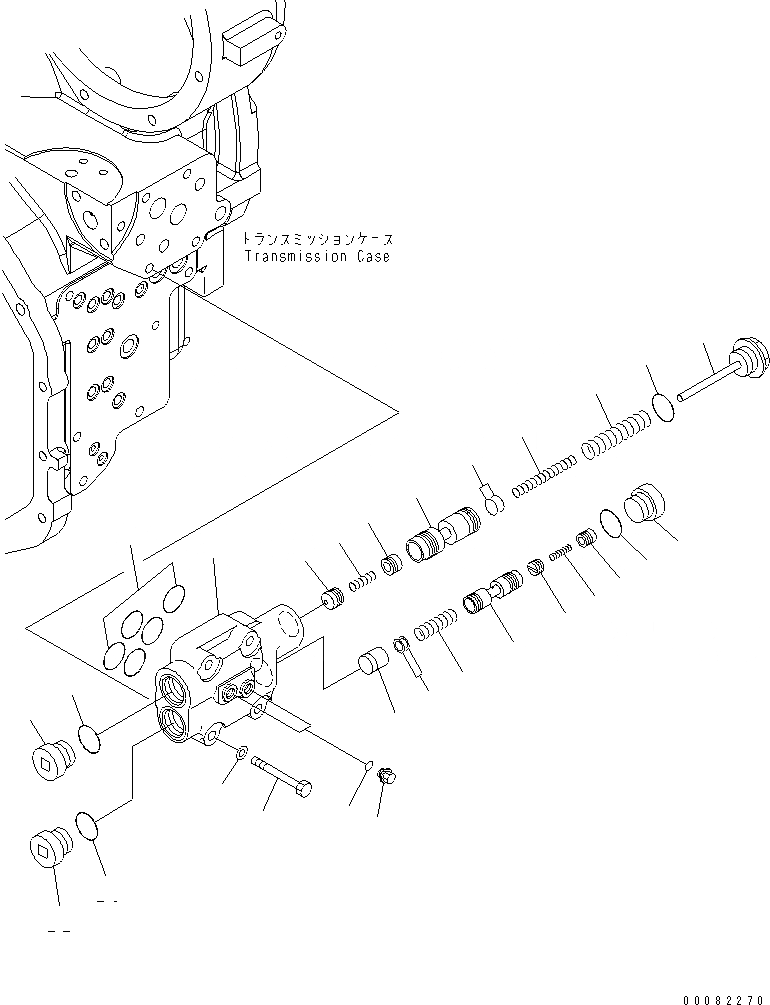 Схема запчастей Komatsu WA480-6 - ТРАНСМИССИЯ (ОСНОВН. РАЗГРУЗ. КЛАПАН)(№9-) СИЛОВАЯ ПЕРЕДАЧА