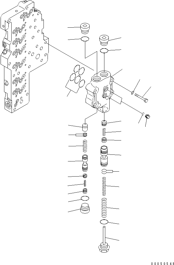 Схема запчастей Komatsu WA480-6 - ТРАНСМИССИЯ (ECMV ДЛЯ 1 И 2) (С БЛОКИР.-UP)(№8-9) СИЛОВАЯ ПЕРЕДАЧА