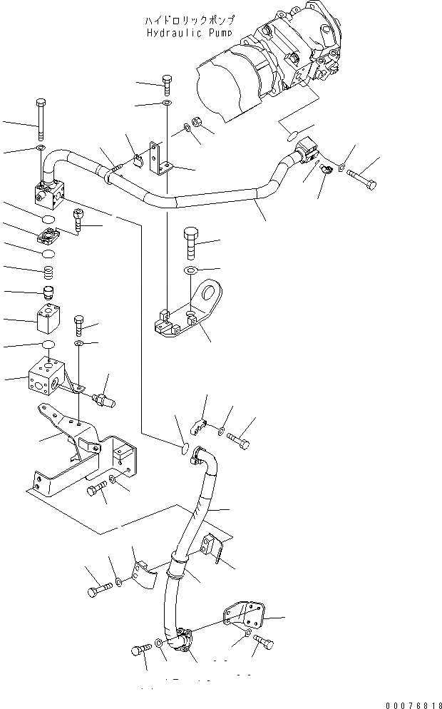 Схема запчастей Komatsu WA480-6 - ГИДР. НАСОС. (РУЛЕВ. УПРАВЛЕНИЕ ЛИНИЯ)(№8-9) ГИДРАВЛИКА