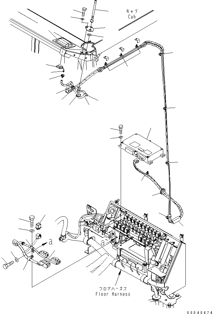 Схема запчастей Komatsu WA480-6 - KOMTRAX(№8-) КАБИНА ОПЕРАТОРА И СИСТЕМА УПРАВЛЕНИЯ
