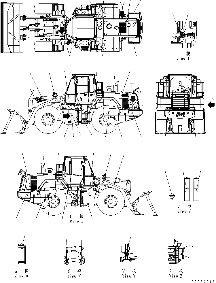 Схема запчастей Komatsu WA480-6 - МАРКИРОВКА (ИСПАНИЯ) (/)(№9-) МАРКИРОВКА