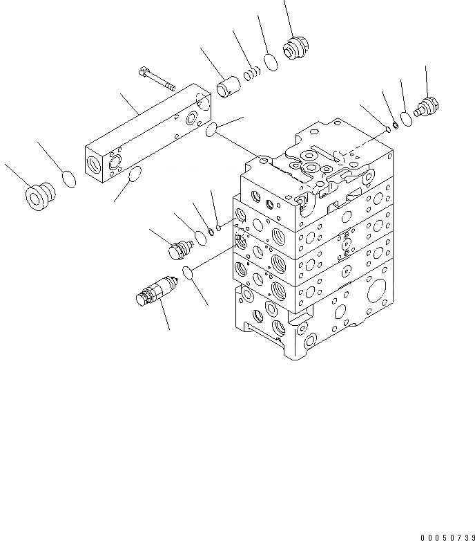 Схема запчастей Komatsu WA480-6 - ОСНОВН. КЛАПАН (2-Х СЕКЦИОНН.) (ECSS LESS) (/8)(№8-) ОСНОВН. КОМПОНЕНТЫ И РЕМКОМПЛЕКТЫ