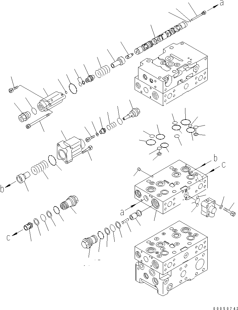 Схема запчастей Komatsu WA480-6 - ОСНОВН. КЛАПАН (2-Х СЕКЦИОНН.) (ECSS LESS) (/8)(№8-) ОСНОВН. КОМПОНЕНТЫ И РЕМКОМПЛЕКТЫ