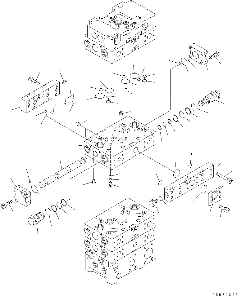 Схема запчастей Komatsu WA480-6 - ОСНОВН. КЛАПАН (3-Х СЕКЦИОНН.) (ECSS LESS) (7/)(№8-) ОСНОВН. КОМПОНЕНТЫ И РЕМКОМПЛЕКТЫ