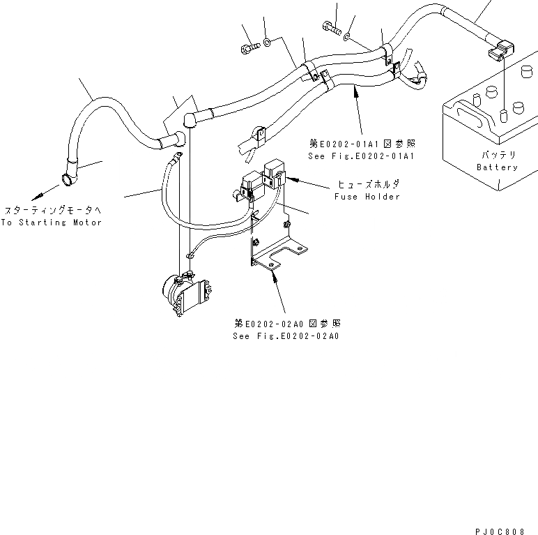 Схема запчастей Komatsu WA480-5 - ПРОВОДКА (WIRE) (ДЛЯ КРОМЕ ЯПОН.) ЭЛЕКТРИКА