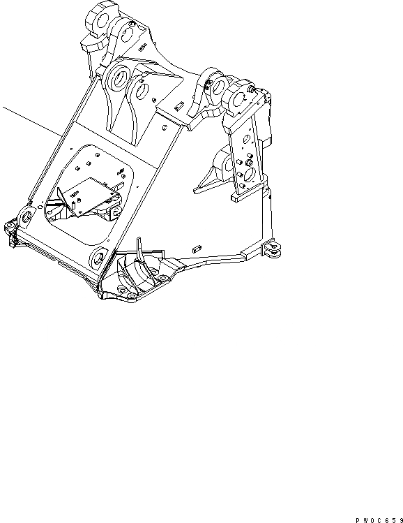 Схема запчастей Komatsu WA480-5 - ПЕРЕДН. РАМА ОСНОВНАЯ РАМА И ЕЕ ЧАСТИ