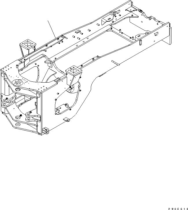 Схема запчастей Komatsu WA480-5 - ЗАДН. РАМА (ДЛЯ ШУМОПОДАВЛ. СПЕЦ-Я И ПОЛН. КРЫЛО) ОСНОВНАЯ РАМА И ЕЕ ЧАСТИ