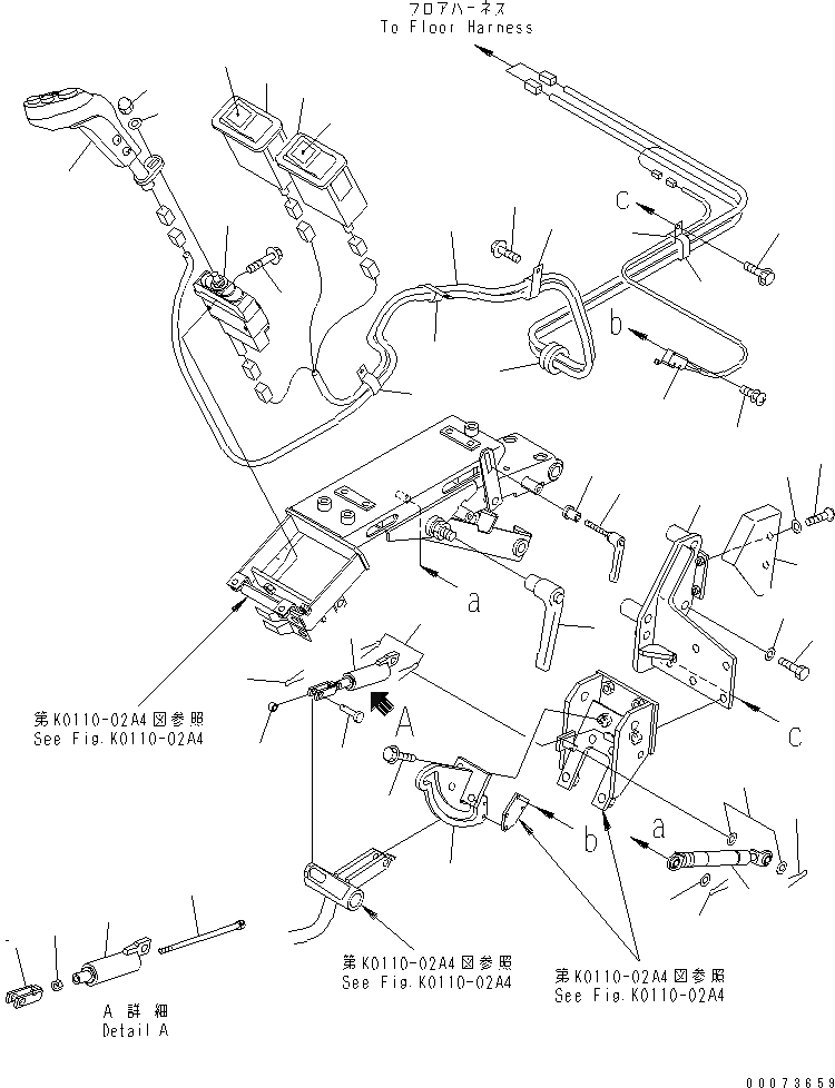 Схема запчастей Komatsu WA480-5 - JOY-STICK РУЛЕВ. УПРАВЛЕНИЕ (РЫЧАГ) (ISRING HAUSEN) КАБИНА ОПЕРАТОРА И СИСТЕМА УПРАВЛЕНИЯ