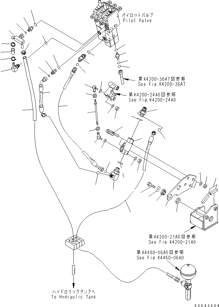 Схема запчастей Komatsu WA480-5 - ОСНОВН. КОНСТРУКЦИЯ (УПРАВЛЕНИЕ ПОГРУЗКОЙ) (КЛАПАН ОСТАНОВКИ) (ДЛЯ 3-Х СЕКЦИОНН. КЛАПАН) КАБИНА ОПЕРАТОРА И СИСТЕМА УПРАВЛЕНИЯ