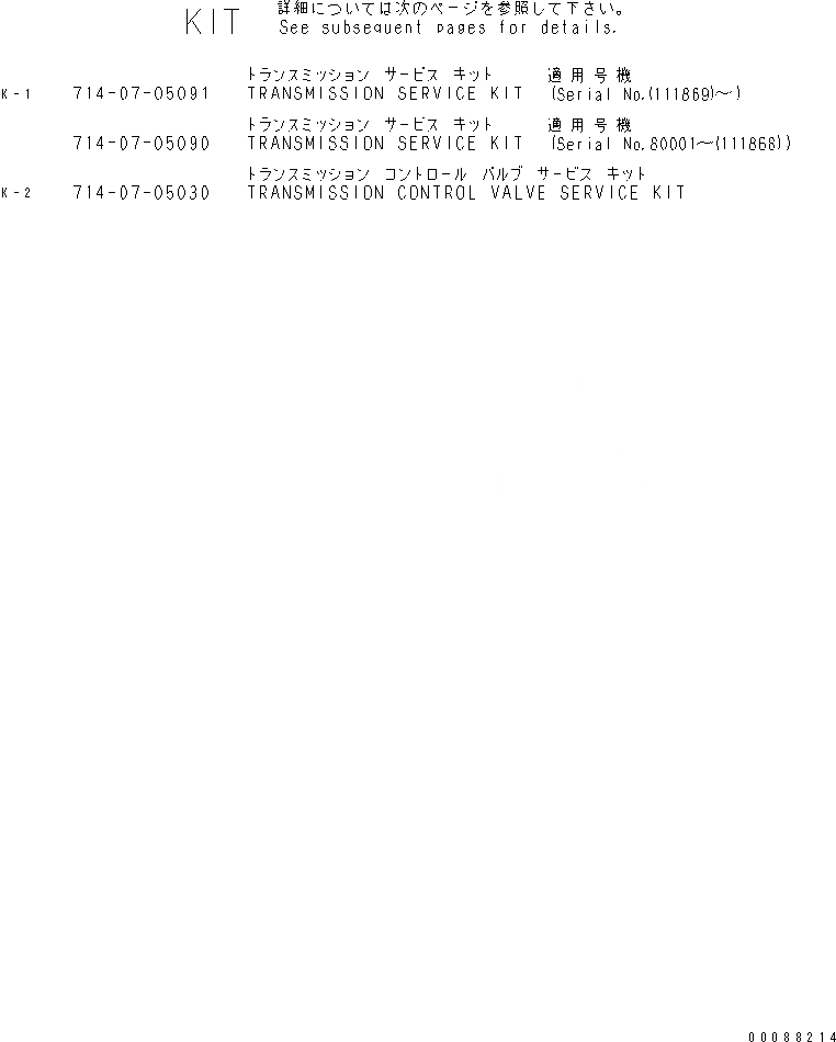 Схема запчастей Komatsu WA480-5 - РЕМ. КОМПЛЕКТЫ (С БЛОКИР.UP) ОСНОВН. КОМПОНЕНТЫ И РЕМКОМПЛЕКТЫ