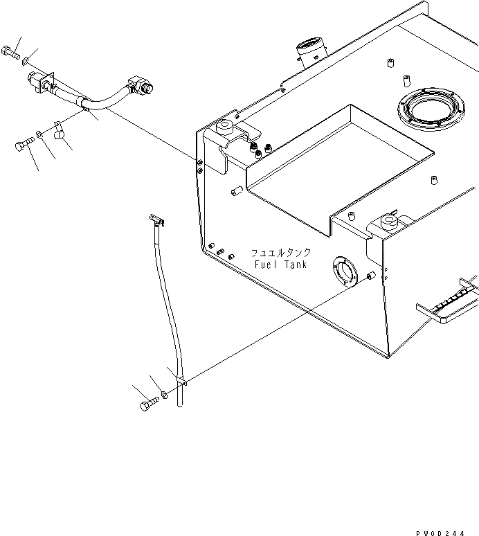 Схема запчастей Komatsu WA480-5 - ТОПЛИВН. БАК. (КРЕПЛЕНИЕ) ТОПЛИВН. БАК. AND КОМПОНЕНТЫ