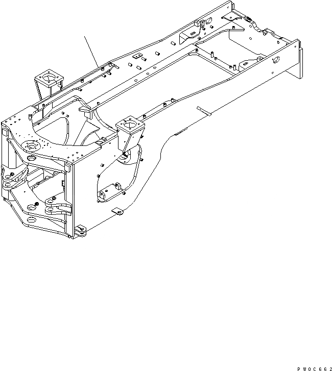 Схема запчастей Komatsu WA480-5 - ЗАДН. РАМА ОСНОВНАЯ РАМА И ЕЕ ЧАСТИ