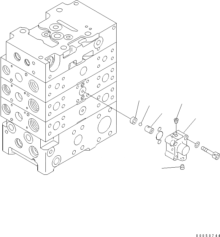 Схема запчастей Komatsu WA480-6 - ОСНОВН. КЛАПАН (2-Х СЕКЦИОНН.) (ECSS LESS) (8/8)(№8-) ОСНОВН. КОМПОНЕНТЫ И РЕМКОМПЛЕКТЫ