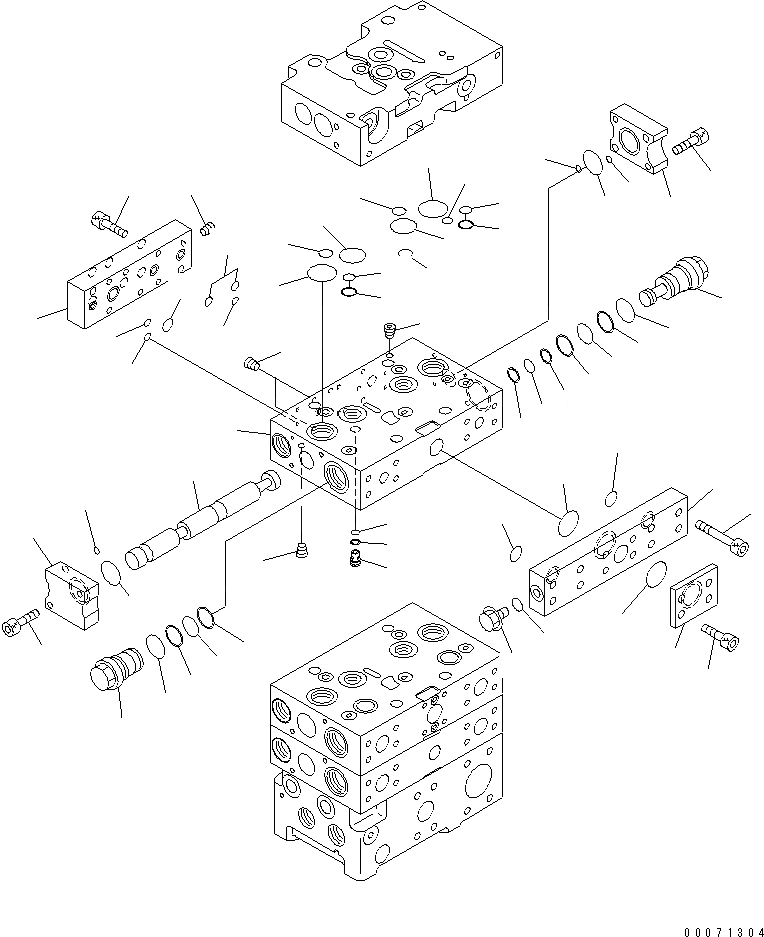 Схема запчастей Komatsu WA480-6 - ОСНОВН. КЛАПАН (2-Х СЕКЦИОНН.) (ECSS LESS) (7/8)(№8-) ОСНОВН. КОМПОНЕНТЫ И РЕМКОМПЛЕКТЫ