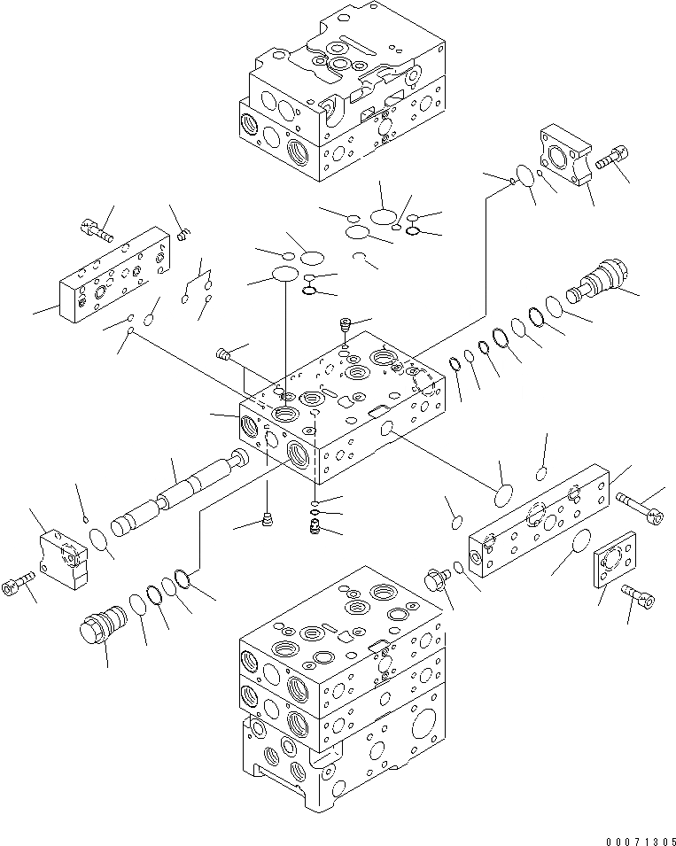 Схема запчастей Komatsu WA480-6 - ОСНОВН. КЛАПАН (3-Х СЕКЦИОНН.) (ECSS LESS) (7/)(№8-) ОСНОВН. КОМПОНЕНТЫ И РЕМКОМПЛЕКТЫ