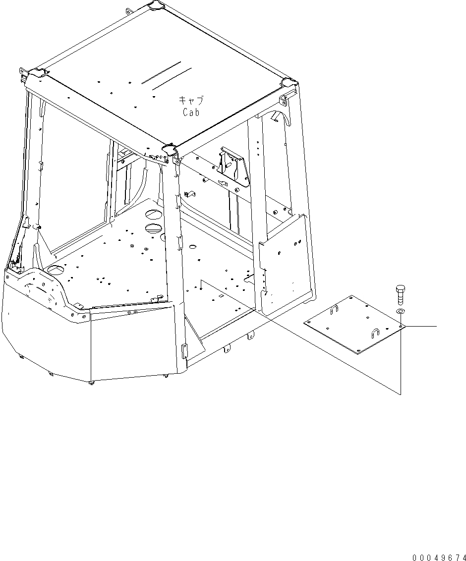 Схема запчастей Komatsu WA480-6 LC - КАБИНА ROPS (СИДЕНЬЕ ЭЛЕМЕНТЫ КРЕПЛЕНИЯ) (ПЛАСТИНА) K OPERATORґS ОБСТАНОВКА И СИСТЕМА УПРАВЛЕНИЯ