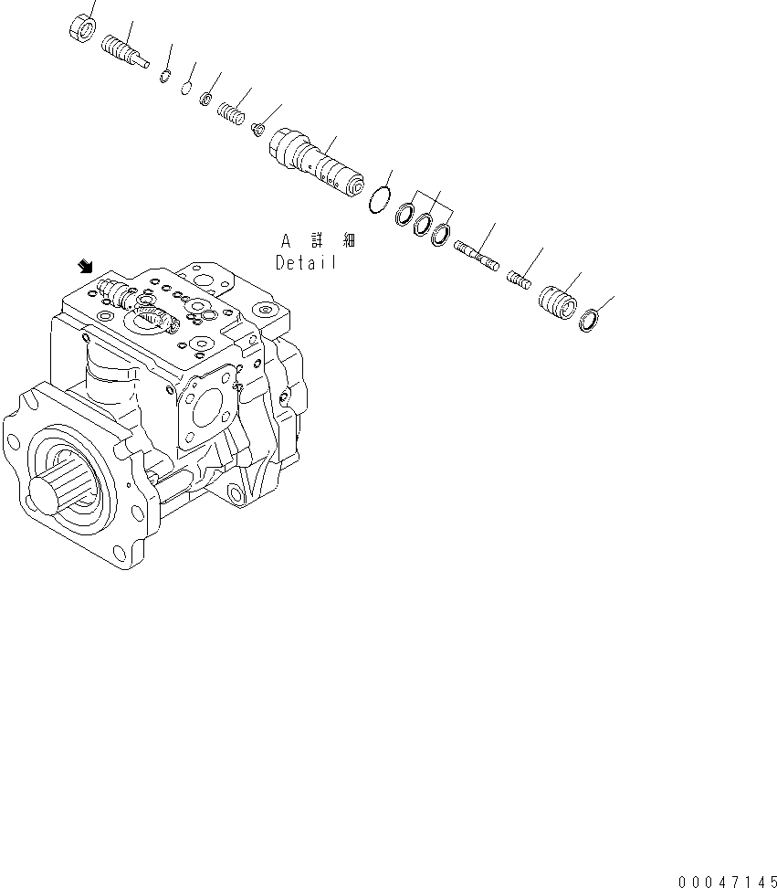 Схема запчастей Komatsu WA480-6 LC - ГИДР. НАСОС. (ПОГРУЗ.) (/) Y ОСНОВН. КОМПОНЕНТЫ И РЕМКОМПЛЕКТЫ