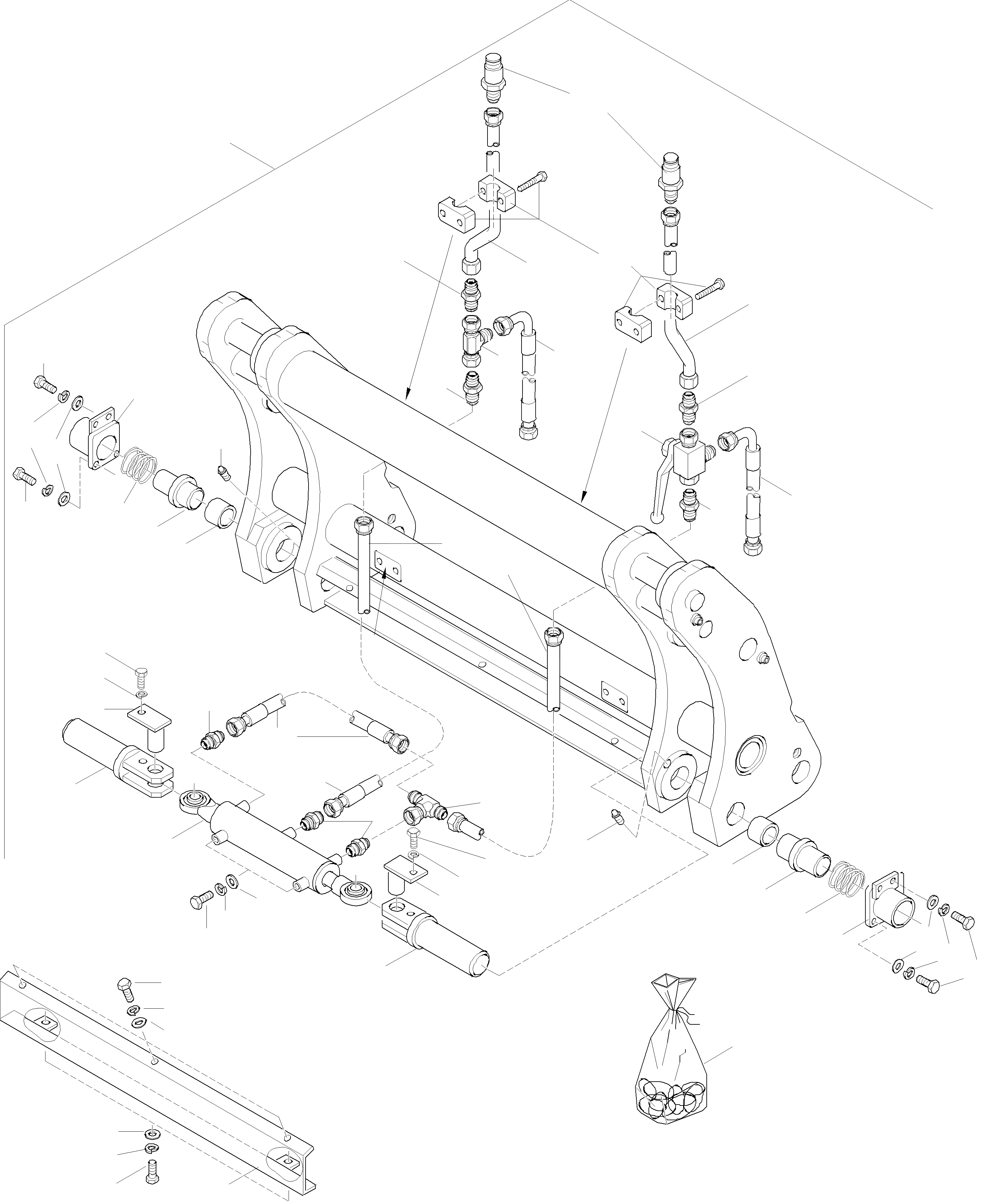 Схема запчастей Komatsu WA480-5 - QUICK CHANGE DEVICE ОБОРУД-Е