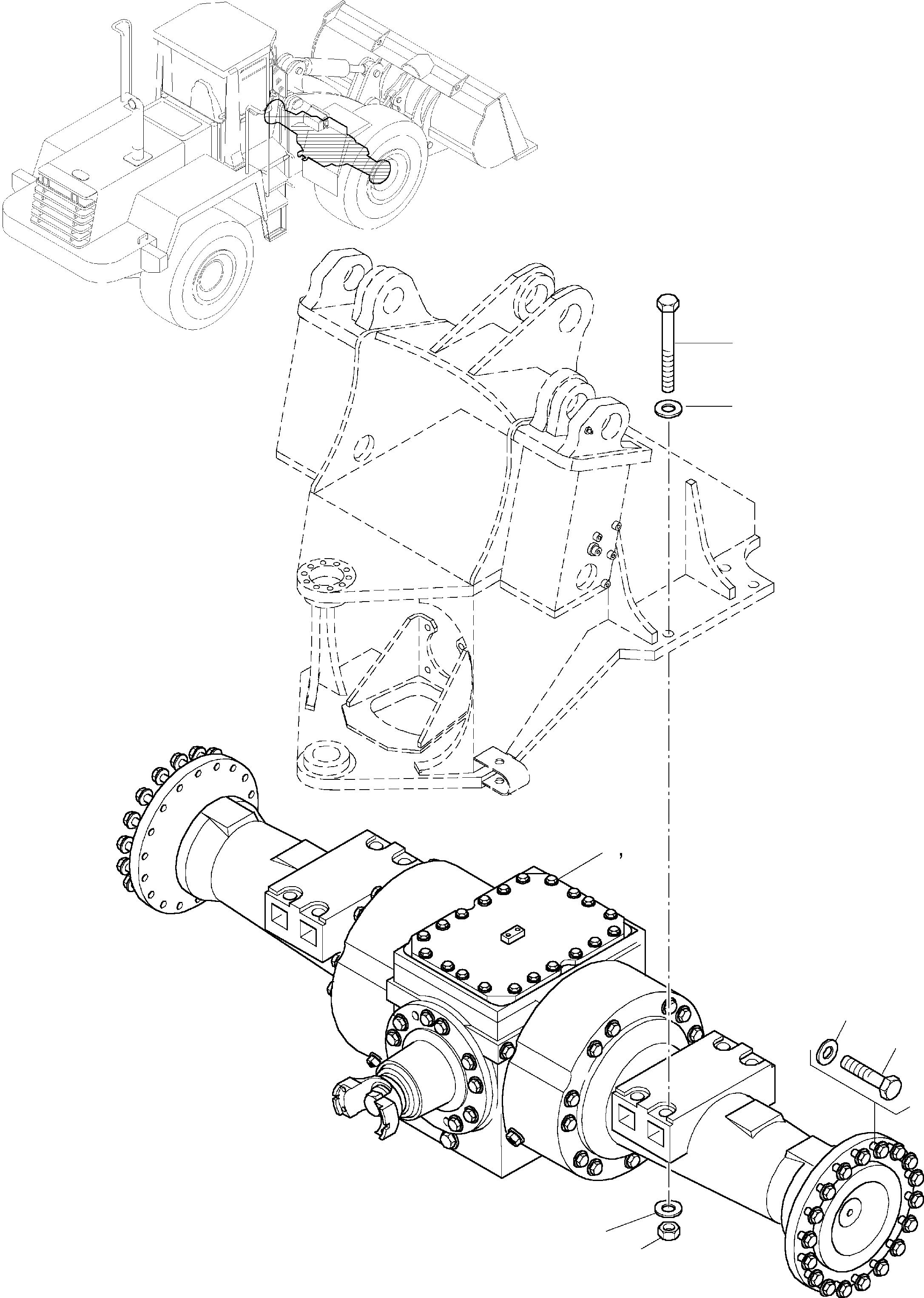 Схема запчастей Komatsu WA480-5 - ПЕРЕДНИЙ МОСТ 8 ПЕРЕДНИЙ МОСТ