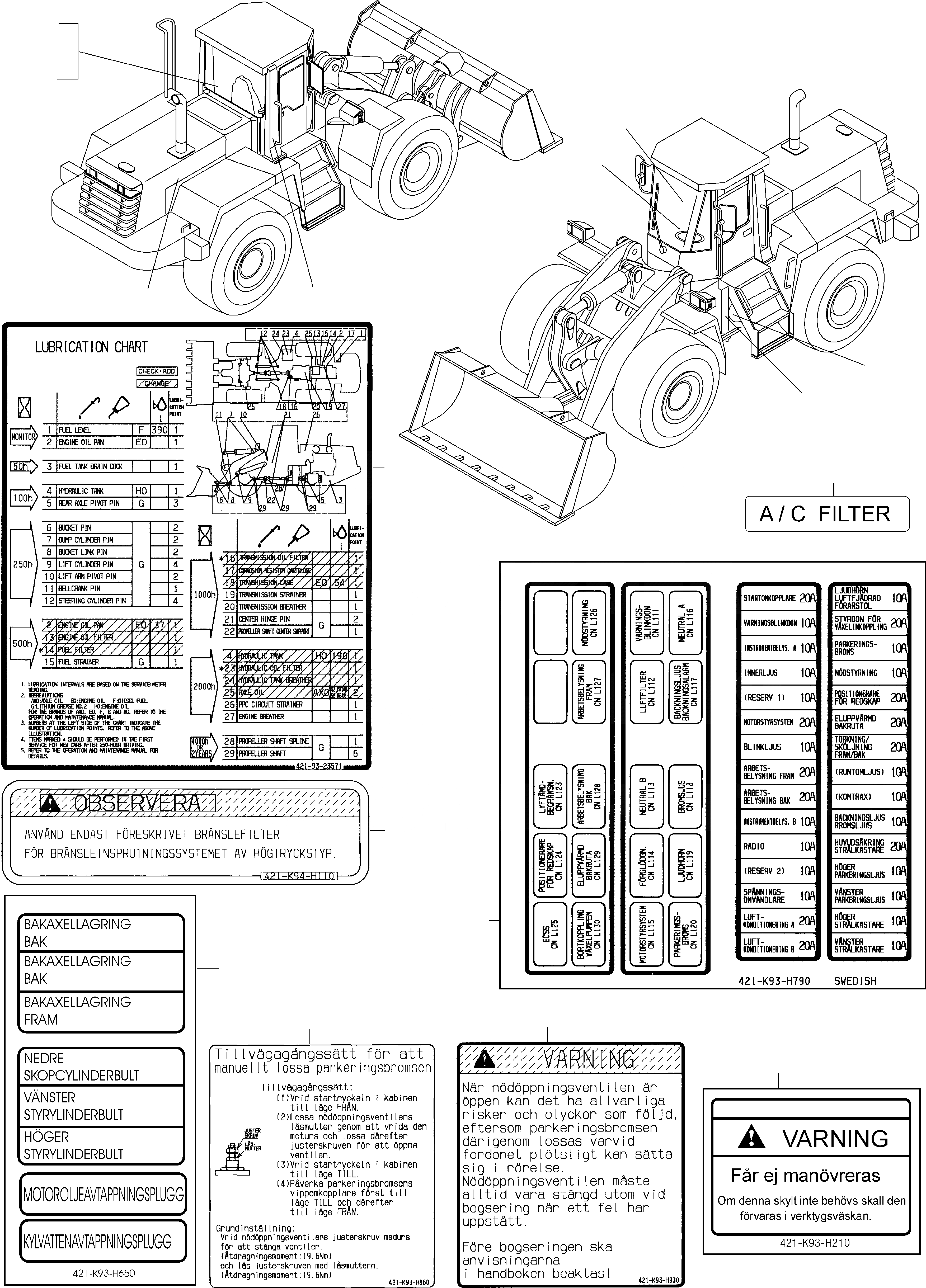 Схема запчастей Komatsu WA480-5 - ТАБЛИЧКИS, SWEDISH ИНСТРУМЕНТ, АКСЕССУАРЫ, БУКВЕНН.