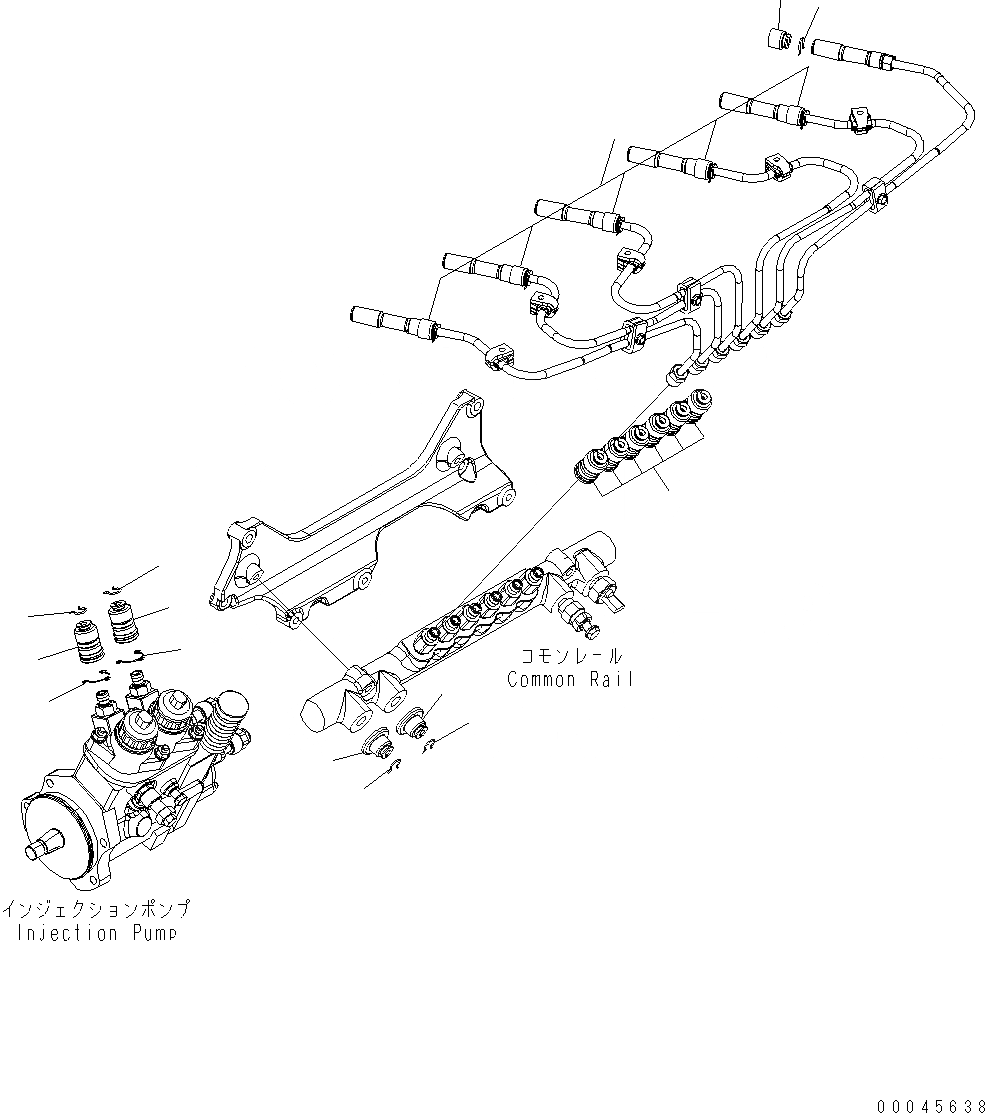 Схема запчастей Komatsu WA480-6 - ДРУГОЕ ЧАСТИ ДЛЯ ТОПЛИВОПРОВОД. AA ДВИГАТЕЛЬ