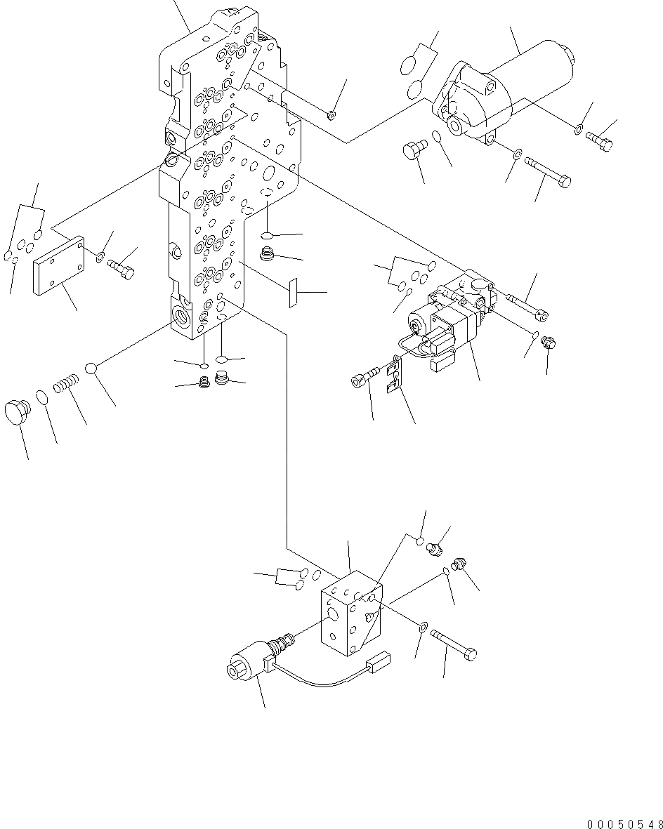 Схема запчастей Komatsu WA480-6 - ТРАНСМИССИЯ (ОСНОВН. КЛАПАН) (/) F ТРАНСМИССИЯ