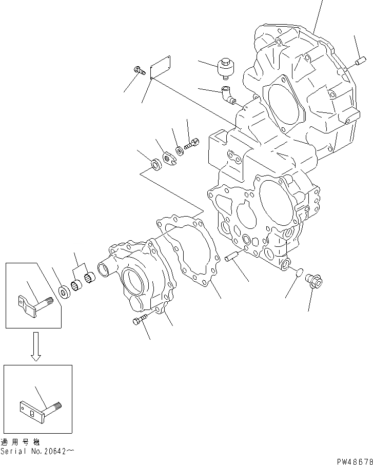 Схема запчастей Komatsu WA50-3 - ПЕРЕДАЧА (/) ГИДРОТРАНСФОРМАТОР И ТРАНСМИССИЯ