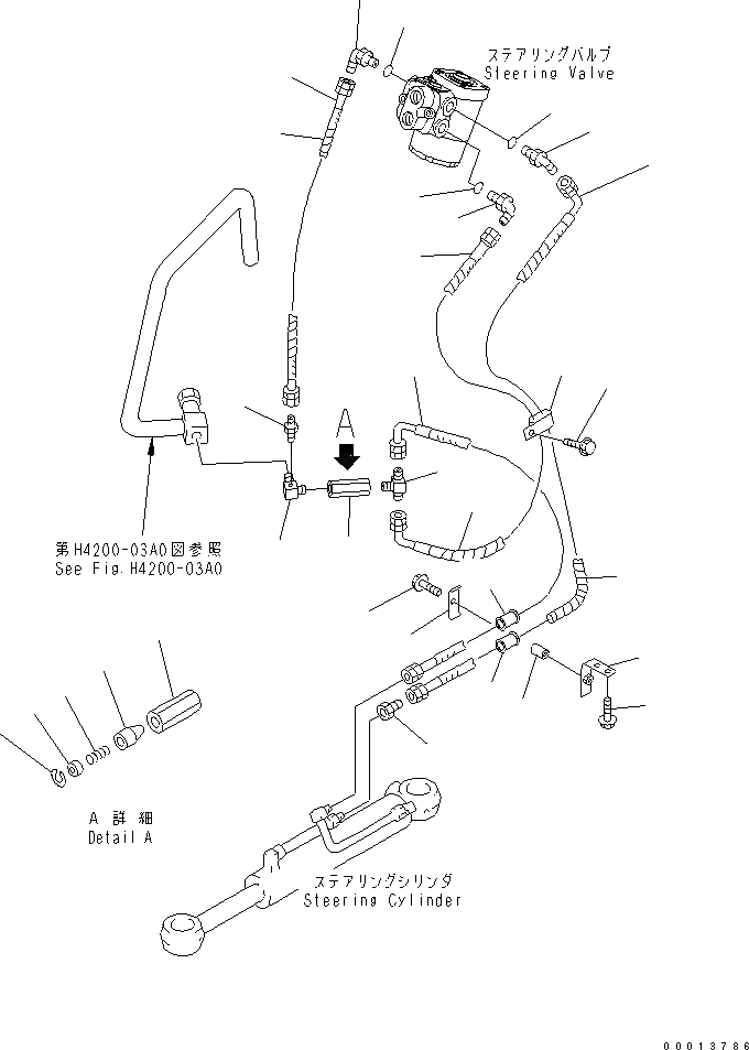 Схема запчастей Komatsu WA50-3-CN - ГИДРОЛИНИЯ (РУЛЕВ. УПРАВЛЕНИЕ ЛИНИЯ) ГИДРАВЛИКА