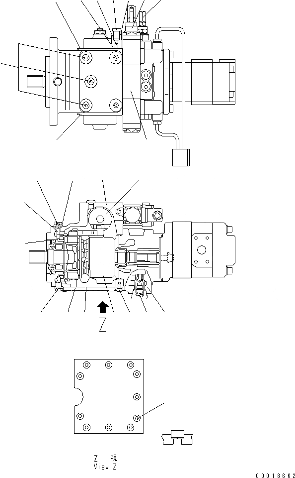 Схема запчастей Komatsu WA50-3-CN - ОСНОВН. НАСОС (ПОРШЕНЬ НАСОС ВНУТР. ЧАСТИ) ОСНОВН. КОМПОНЕНТЫ И РЕМКОМПЛЕКТЫ