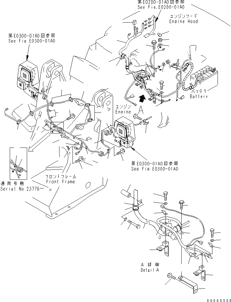 Схема запчастей Komatsu WA50-3 - ЭЛЕКТРИКА (ОСНОВН. ЛИНИЯ) (/) (ДЛЯ СЕВ. АМЕРИКИ СПЕЦ-Я.) ЭЛЕКТРИКА