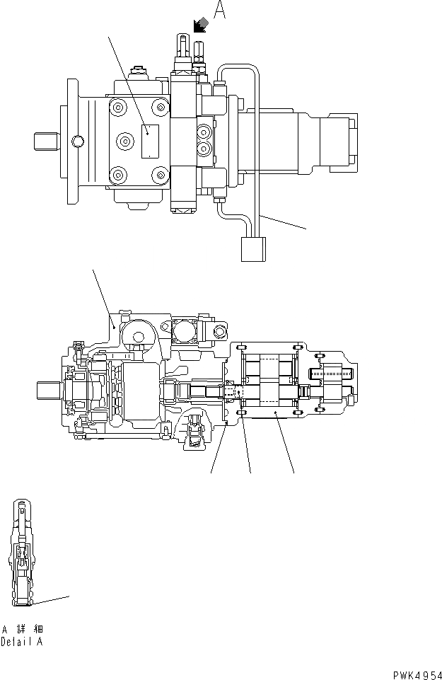 Схема запчастей Komatsu WA50-3-X - ОСНОВН. НАСОС (ВНУТР. ЧАСТИ)(№-999) ОСНОВН. КОМПОНЕНТЫ И РЕМКОМПЛЕКТЫ
