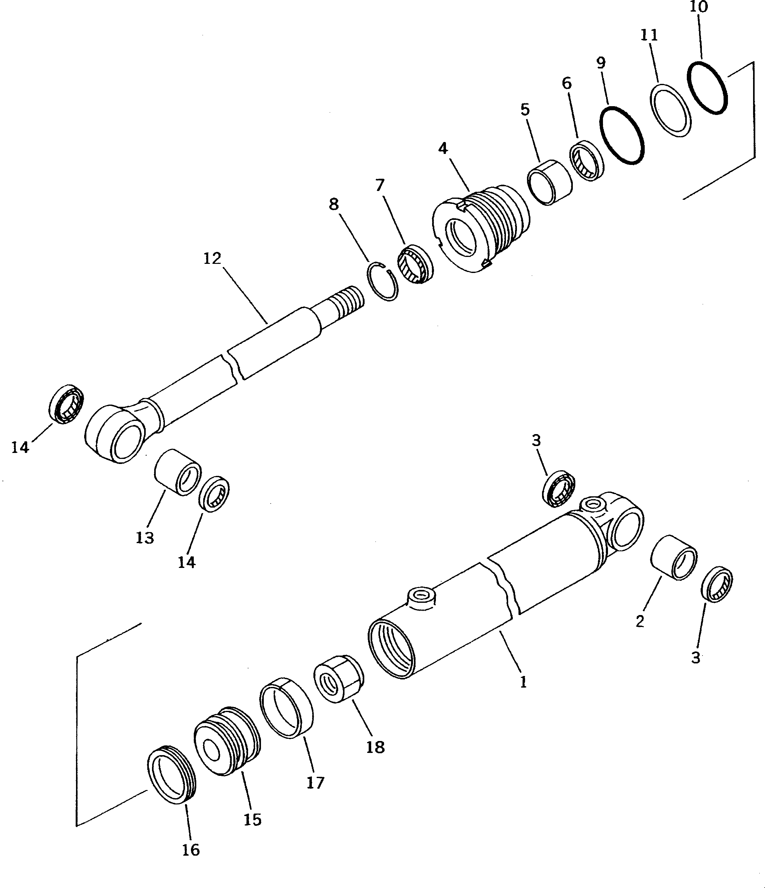 Схема запчастей Komatsu WA50-3-X - ГРЕЙФЕРН. ЦИЛИНДР (ВНУТР. ЧАСТИ) (С MULTIPURPOSE КОВШ) ОСНОВН. КОМПОНЕНТЫ И РЕМКОМПЛЕКТЫ