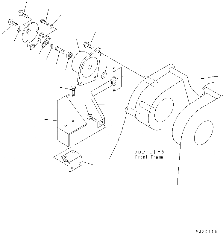 Схема запчастей Komatsu WA500-3 - ПЕРЕДН. РАМА (POTENTIOMETER) (ДЛЯ УДАЛЕНН. ПОЗИЦИОНЕР) ОСНОВНАЯ РАМА И ЕЕ ЧАСТИ