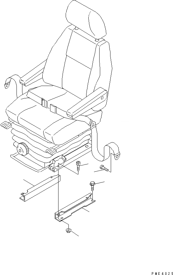 Схема запчастей Komatsu WA500-3 - СИДЕНЬЕ ОПЕРАТОРА (ЭЛЕМЕНТЫ КРЕПЛЕНИЯ) (ДЛЯ EC) КАБИНА ОПЕРАТОРА И СИСТЕМА УПРАВЛЕНИЯ