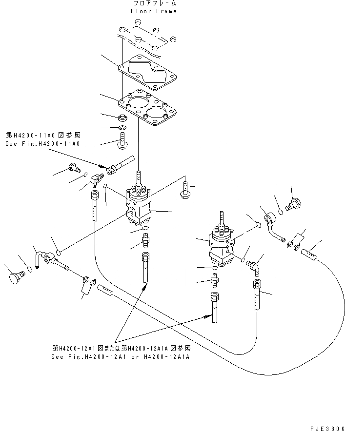 Схема запчастей Komatsu WA500-3 - ПОЛ (ЛИНИЯ КЛАПАНА PPC) (С 3-Х СЕКЦИОНН. КЛАПАН)(№-) КАБИНА ОПЕРАТОРА И СИСТЕМА УПРАВЛЕНИЯ