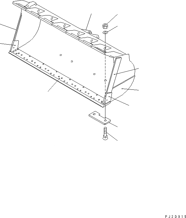 Схема запчастей Komatsu WA500-3 - КОВШ (.M) (.M¤ С СЕГМЕНТНОЙ КРОМКОЙ)(№-) РАБОЧЕЕ ОБОРУДОВАНИЕ