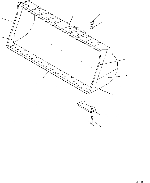 Схема запчастей Komatsu WA500-3 - КОВШ (.M) (.M¤ С СЕГМЕНТНОЙ КРОМКОЙ)(№-) РАБОЧЕЕ ОБОРУДОВАНИЕ