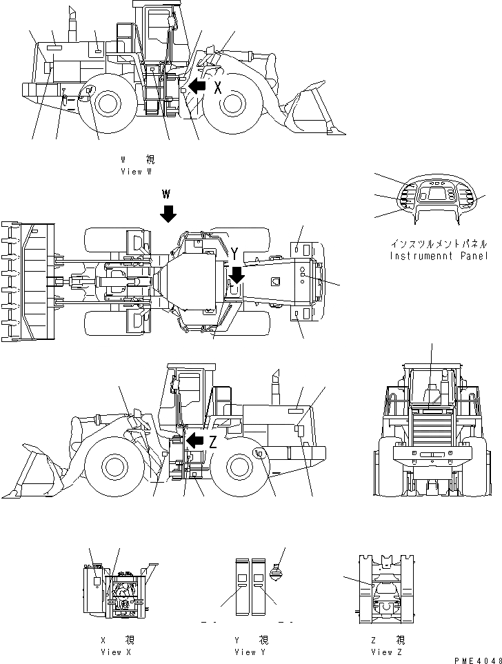 Схема запчастей Komatsu WA500-3 - МАРКИРОВКА (АНГЛ.)(№-9) МАРКИРОВКА